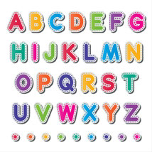 alphabet majuscule multicolore