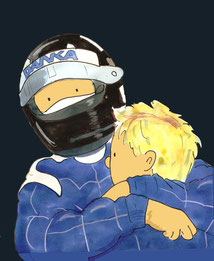 Damon Hill & Jacques Villeneuve by Muneta & Cerracín