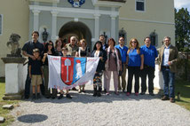 Group photo in front of Kornberg castle (Matthias Laurenz Gräff sixt person from right)