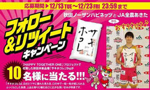 秋田県懸賞-秋田ノーザンハピネッツ-プレゼント