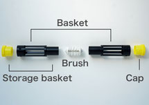 Storage basket and brush
