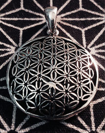 Flower of Life silver pendant head