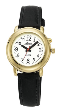 sprechende goldene Uhr, von vorn