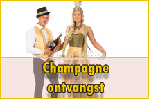 Ontvangst act, champagne ontvangst, feest idee