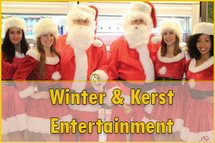 winter en kerst entertainment, kerstmannen huren