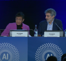 Co-Chair Mario Ressa und Yoshua Bengio. Foto/Screenshot: United Nations / UN Genf