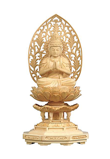 B・勢至菩薩 座像 総高25cm