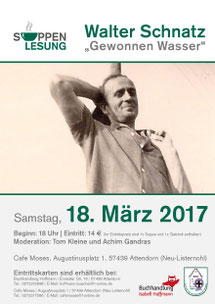 Das Plakat zur Veranstaltung mit Walter Schnatz in Attendorn.