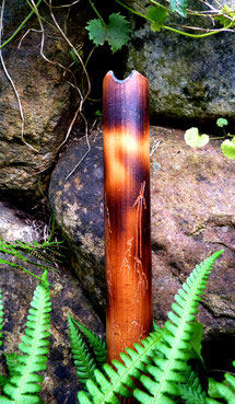 Shakuhachi endblown - spezielles Quena Mundstück - Asien - Bambus - pentatonik Northern Lights Flutes