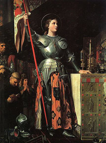Jeanne d’Arc bei der Krönung Karls VII. (Historiengemälde von Dominique Ingres, 1854)