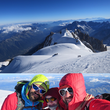 Mont Blanc, Mont Blanc besteigen, Gipfelerfolg Mont Blanc, Mont Blanc 4810m, Mont Blanc Frankreich, Cosmic Hütte,
