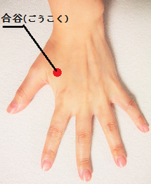 閃輝暗点の治し方　ツボ片を押す方法