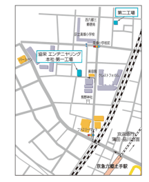 協栄エンヂニヤリング株式会社　本社工場　地図