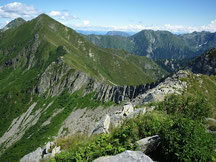 Hikr Vista sulla scala di Ragozzale dalla Testa del Parise