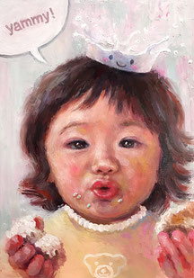 ノリコミシマの描く人物画、油絵、norico mishima’s portrait oil painting.