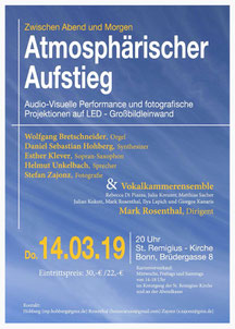 Konzept & Fotografie, Stefan Zajonz / Audio-Visuelle Performance / St. Remigius-Kirche, Bonn, Brüdergasse / DO. 14.3.2019 / 20 Uhr