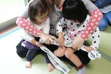 雑巾しぼりの練習にもなるね