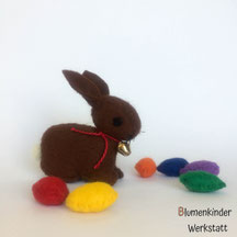 Blumenkinderwerkstatt Osterhase mit Eiern     