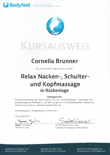 Gesundheitspraxis Brunner - Diplom Relax Nacken-, Schulter- und Kopfmassage in Rückenlage
