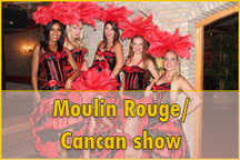 Moulin rouge dansshow, cancan dansshow, franse danseressen