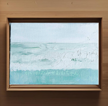 かいがのみせあかちゃん　海　風景画　油彩画　ジークレー　絵画　アート
