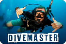 PADI Divemaster candidate underwater at Nusa Penida