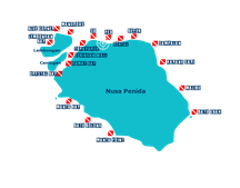 Nusa Penida dive sites map