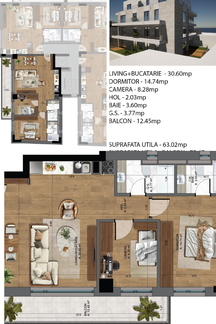 Apartament 3 camere, București Piață Unirii ultracentral, bloc Boutique