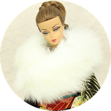 バービー　着物,Barbie kimono,Poppy Parker Furisode,FR NIPPON Wafuku,MISAKI Japan,ショール