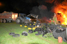 Feux de détresse allumés par des agriculteurs