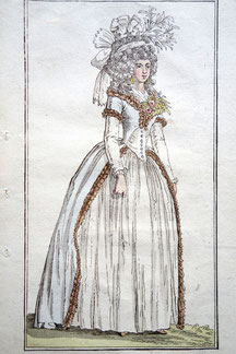 Journal des Luxus und der Moden, c. 1788. picture taken by Nina Möller - Rococo dress fichu