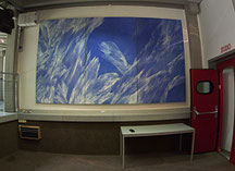 Josef Taucher, Himmel 2, 1996, Öl/Molino, 230 x 390 cm (Triptychon) Foto © P. Gottwald