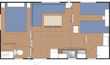 plan mobile home LAMPARO 26m2