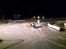 Archivfoto: Eisrettung im Badepark Wörth