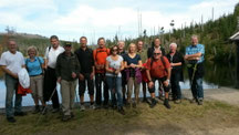 Wandergruppe Herren50 TC Grafenau und TC Aidenbach. Auf dem Bild fehlt Fotografin Luise Straubinger 