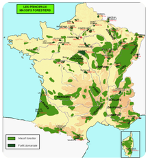 Le déséquilibre de la forêt française, entre l'ouest et l'est de la France. 