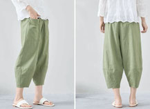 コクーンシルエット綿パンツ フォーユー価格　1,980円(税込)  おしゃれにまぁるいシルエット ライトカーキ   
