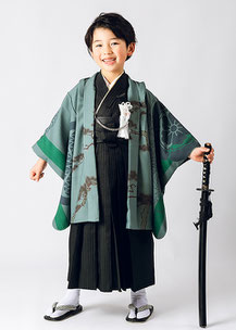 5-40　葵紋と龍 グリーン