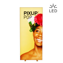 Transportable LED-Leuchtwand mit Textilgrafik LED UP
