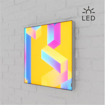 Transportable LED-Leuchtwand mit Textilgrafik LED UP