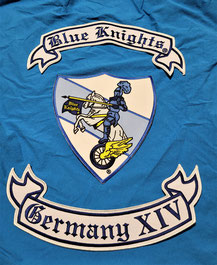 Blue Knights® Germany XIV Mittelfranken e.V.  Polizei - Motorradtouren-Club, Blue Knights, Blue Knights Germany 14, Blue Knights Mittelfranken, Blue Knights Nürnberg, Blue Knights Fränkische Schweiz, BLUE KNIGHTS, Blue Knights Nordbayern, Rückenpatch, 