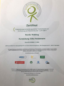 Zertifikat Nordic Walking