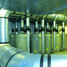 Filter GF-600 in a ventilation center of a command bunker.