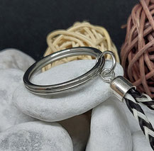 6. Endkappe aus 925er Silber mit Schlüsselring
