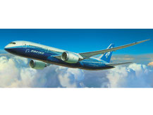 Modellbausatz des Passagierflugzeuges Boeing 787-8 Dreamliner im Maßstab 1:144 von der Firma Zvesda,  7008