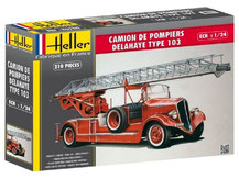 Drehleiter Feuerwehr Delahaye  im Maßstab 1:24 von der Firma Heller, 80780