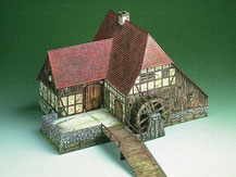 565,  Wassermühle,  Schreiber-Bogen Kartonmodell im Maßstab 1:87