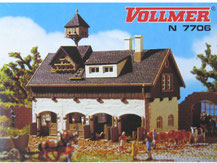 Stall mit Taubenschlag als Modell für die Spur N von Vollmer , 7706