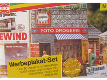 Werbeplakat-Set als Bausatz der Firma Busch für die Spur N ,  8123