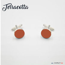 Boutons de manchette terracotta